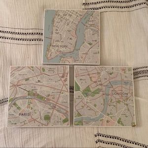 IKEA wall decor: London, Paris, NYC